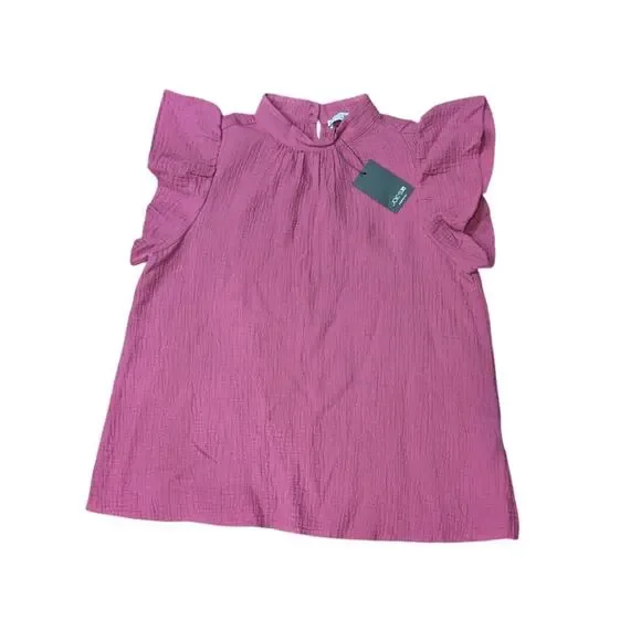 NWT Joe’s Cotton Gauze Flutter Sleeve Top in Rose-Size XS - Picture 5 of 5